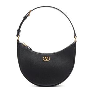 발렌티노 블랙 하프문 V로고 시그니처 숄더 백 7W2P0AK3SNP 0NO
