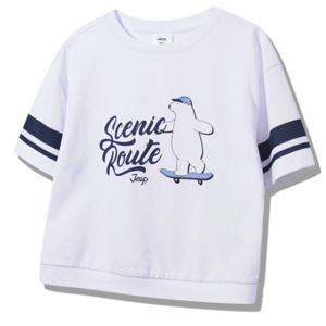 [지프키즈]25신상 여아키즈  익시닉루트 배색 반팔티KQ2TSF214-1