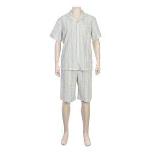 [바바라] 스트라이프 지지미 남성 반팔 파자마 AMP4603S (그레이)