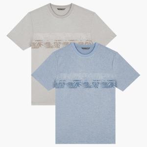 [크로커다일남성]야자수 프린트 라운드 티셔츠 CDAAATS2483_JJ