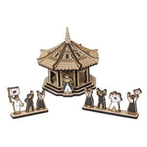 아트박스/퍼즐이야기 3D나무퍼즐 독립운동 탑골공원 모형 만들기