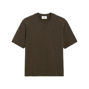 AMI Paris 하트 에이 로고 티셔츠 H24UTS040JE0090