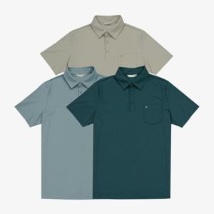 [크로커다일남성]세로 주름 반팔 카라티 CDAABTTS2453_JJ