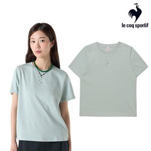 [르꼬끄] 여성 애슬레저 레귤러핏 면 티셔츠  QQ322ORS81_WKK