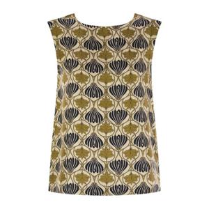 에스막스마라 리버서블 프린티드 실크 탑 2529166012600 005