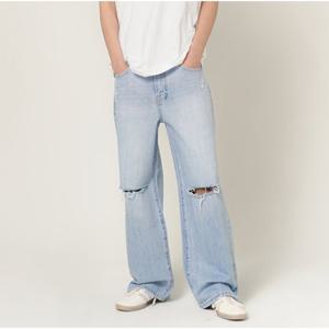 [플랙진]남성 스텝 M24 로우 연청 데님 팬츠 (PJTH5STM245)