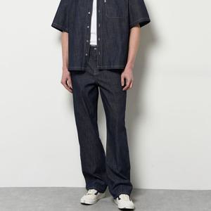 [플랙진]남성 스티즈 K43 와이드 여름 쿨진 생지 데님 팬츠 (PJTH2SZK431)