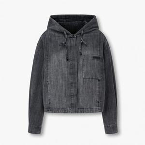 보브  (7155320003) 워싱 데님 후디드 점퍼