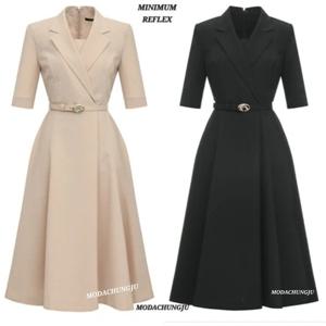 [미니멈]MD 카라 5부 플레어원피스 MD MYBAWO4330_CJ