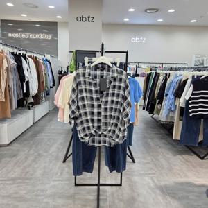 [ab.f.z]AFZ3NB41/여름 카라 체크 언발 시원한 블라우스_IC