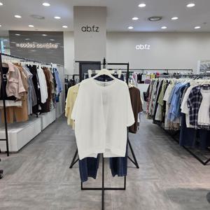 [ab.f.z]AFZ3NK36/여름 언발 뒤 허리 리본 포인트 루즈핏 티셔츠