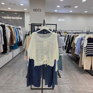 [ab.f.z]AFZ3HW32/여름 밑단 셔링 멋스런 그물 티셔츠_IC