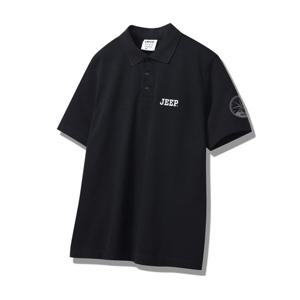 [지프]JP2TSU701 자가드 베이지 요고 피케 2024년 블랙 반팔 티