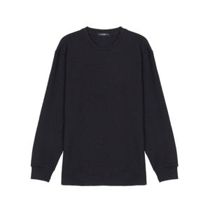 [뱅뱅]남녀공용 베이직 엠보싱 라운드 긴팔 티셔츠 CTL602