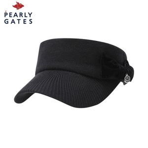 [파리게이츠] 파리게이츠 여성 스마일 벨벳 리본 밴딩 니트 썬바이저 521E4CP001_BK