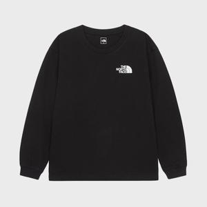 [노스페이스] (NFM_NT7TR50S_BLK_) 키즈 에센셜 긴팔 라운드 티 NT7TR50S_BLK