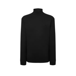 헤지스  25FW  남성 모크넥 캐주얼 긴팔 티셔츠 HZTS5D403BK