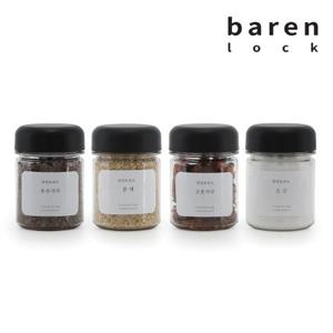 바른락 양념보관소 PET 미니 양념통 180ml 4P (블랙)
