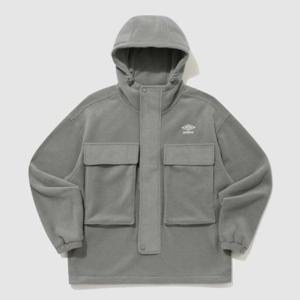 엄브로후드티 JQS UP421CHDN1-GKA 마이크로플리스 후드 아노락 / GREY KHAKI
