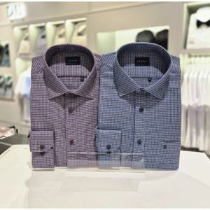 [예작셔츠] 긴소매 일반핏 기모 미니체크 캐쥬얼 남방 EWR127