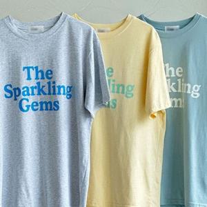 여성큰옷 빅사이즈 반팔티 307P647S 오버 의류 스파클