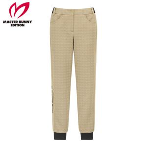 [마스터바니] 여성 엠보 하운드투스 백 밴딩 조거 팬츠