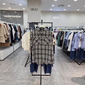 [ab.f.z]AFZ4HB01/간절기 아웃 포켓 체크 루즈핏 셔츠_IC