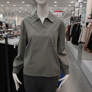 [샤트렌]HCDFBL202 밑단 스트링이 있는 셔츠_GN