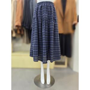 [플라스틱아일랜드]체크밴딩 스커트PR7XC3S1_DJ