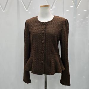 [밸리걸]고급 텍스처 페플럼 블라우스 재킷 610330-YS