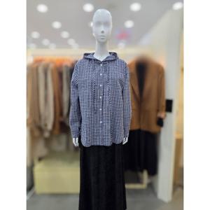 [플라스틱아일랜드]체크후드 블라우스 PR7XC3B0_DJ