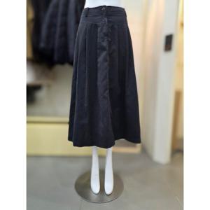 [플라스틱아일랜드]언발 턱디테일 플레어 스커트 PQ4WS00081_DJ