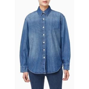 [캘빈클라인 진]여성 오버사이즈 인디고 데님 셔츠 47D758G