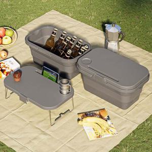 접이식 피크닉 바스켓 테이블 바구니 정리