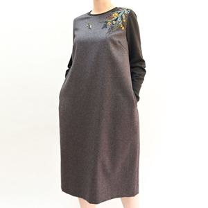 [비꼴리끄(여성)]울 니트소매 슬림 원피스 B234WO1010