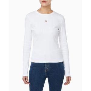 [캘빈클라인 진]여성 우븐라벨 크루넥 롱슬리브 탑(47E205G)