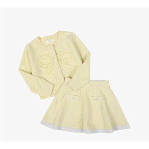 [로엠걸즈(아동)]진주 리본장식 가디건 세트 RGSM2611P