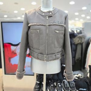 [에고이스트]레터링 포인트  페이크 무스탕 점퍼 EQ4MZ160_DG