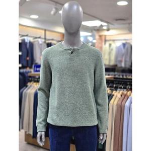 런던포그 세이브존04 울혼방 라운드넥 그린니트 LOWNA451c