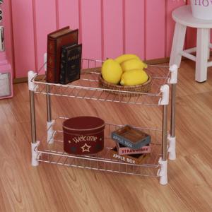 리빙사각선반 2단 미니진열대 2단진열대 씽크대선반 다용도선반 조립형선반