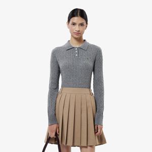 [라코스테공식] 여성 케이블 긴팔 폴로 스웨터 AF207E-55N CCA