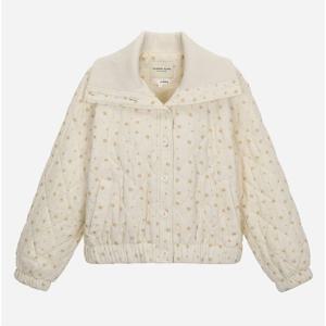 [써스데이아일랜드]잔꽃 퀼팅 하이넥 점퍼 T258MJP933W