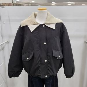 [밸리걸]니트카라 퍼안감 패딩점퍼 (613580)