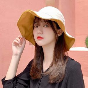 여성 미니멀 플라워 양면 챙모자 여름모자 벙거지모자