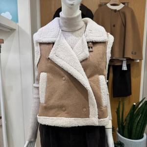 클리지 DP01 무스탕 카라 조끼 재킷 CP8WLT01