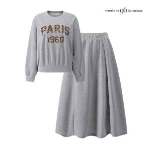 나인식스뉴욕  레오파드 프린팅 기모 맨투맨 셋업 (NPCST001M0)