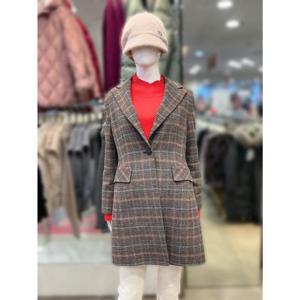 조이너스 세이브존01 체크 핸드메이드 모 혼방 하프코트 JADW0WCH470