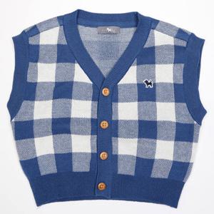 HP블루독베이비26년SS NY)체크루즈핏니트베스트 4611922002