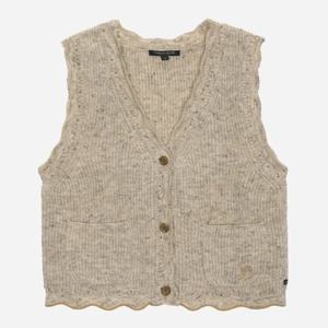 [써스데이아일랜드]플라워 자수 브이넥 니트 베스트 T258MVT261W