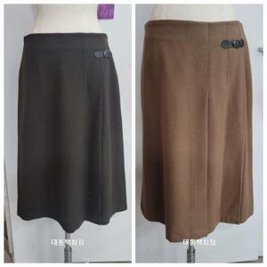 올리비아하슬러 DP01 핀턱 A라인 스커트 OHEWSK102